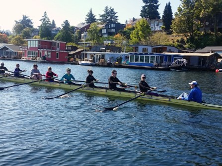 Rowing on lake union