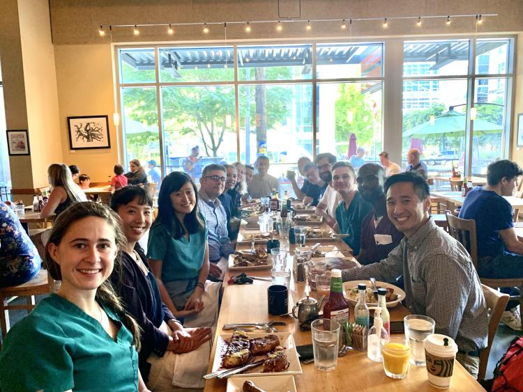 Fellows at breakfast