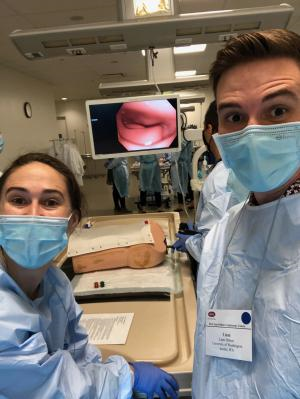 Fellows practicing endoscopy