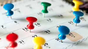 calendar with pins