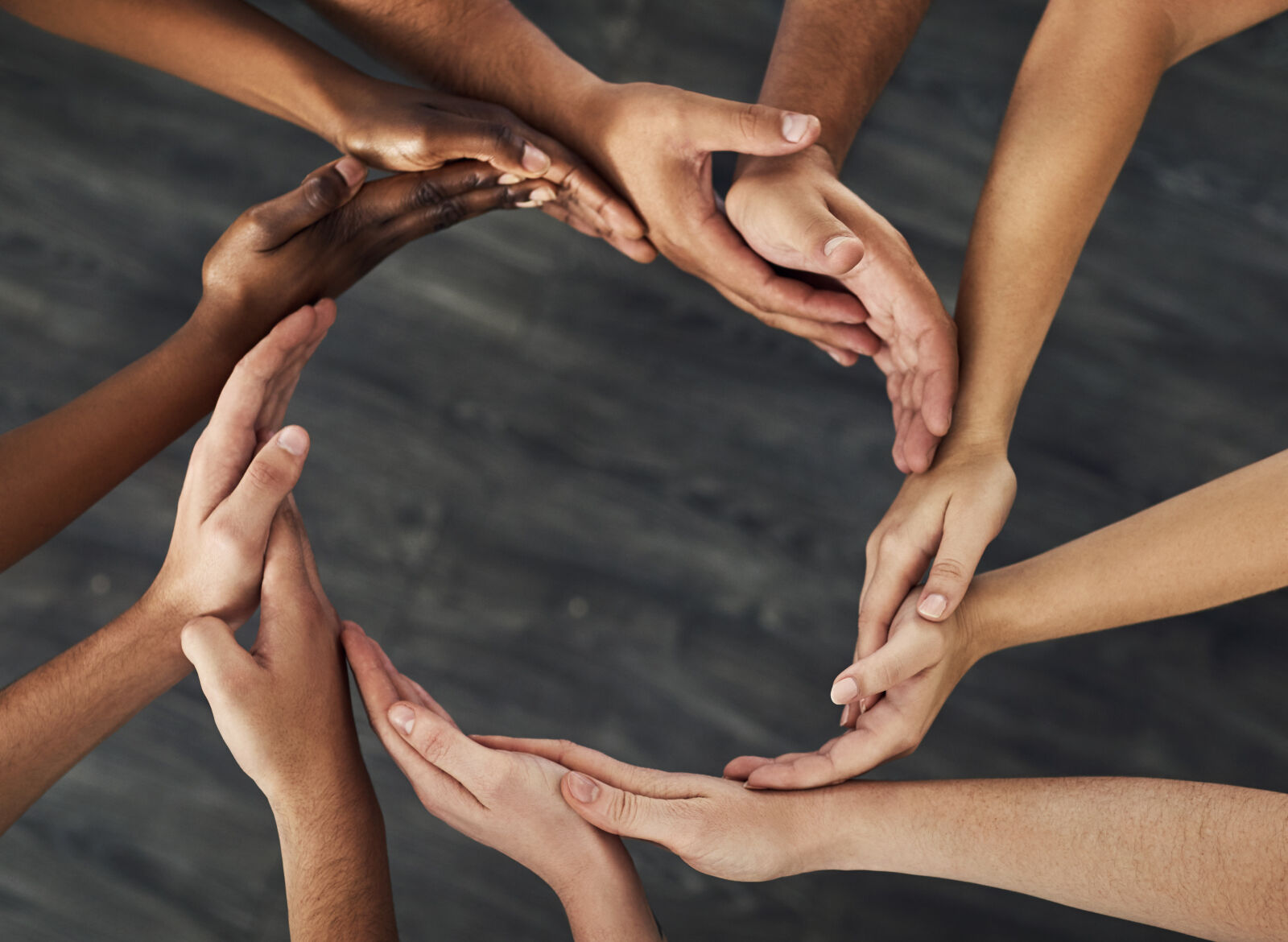 Hands in a circle