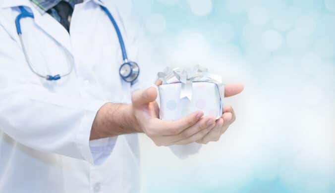doctor outstretched hand