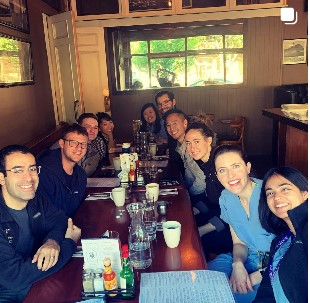 Fellows at restaurant